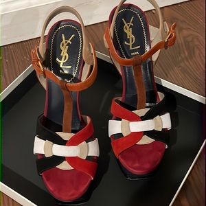 YSL Tribute sandal multi colored. Size 38-1/2